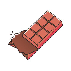 chocolate bar icon, chocolate bar vector illustration-simple illustration of chocolate bar, perfect for chocolate bar logos and icons