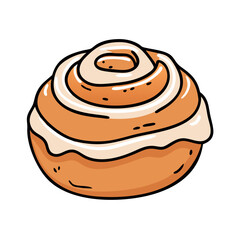 cinnamon roll icon, cinnamon roll vector illustration-simple illustration of cinnamon roll, perfect for cinnamon roll logos and icons