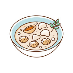 clam chowder icon, clam chowder vector illustration-simple illustration of clam chowder, perfect for clam chowder logos and icons