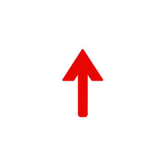Fototapeta premium bold red arrow pointing upwards on transparency background, symbolizing direction or movement. simplicity and contrast make it striking visual element