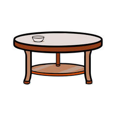 coffee table icon, coffee table vector illustration-simple illustration of coffee table, perfect for coffee table logos and icons