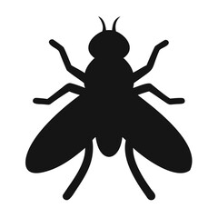 High-Quality Black Fly Silhouette Vector | Transparent PNG