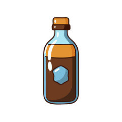 cold brew bottle icon, cold brew bottle vector illustration-simple illustration of cold brew bottle, perfect for cold brew bottle logos and icons
