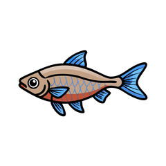 congo tetra fish icon, congo tetra fish vector illustration-simple illustration of congo tetra fish, perfect for congo tetra fish logos and icons