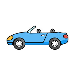convertible icon, convertible vector illustration-simple illustration of convertible, perfect for convertible logos and icons
