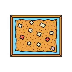 corkboard icon, corkboard vector illustration-simple illustration of corkboard, perfect for corkboard logos and icons