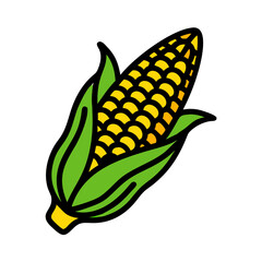 corn on the cob icon, corn on the cob vector illustration-simple illustration of corn on the cob, perfect for corn on the cob logos and icons