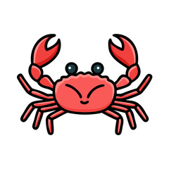 crab icon, crab vector illustration-simple illustration of crab, perfect for crab logos and icons
