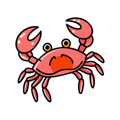 crab icon, crab vector illustration-simple illustration of crab, perfect for crab logos and icons