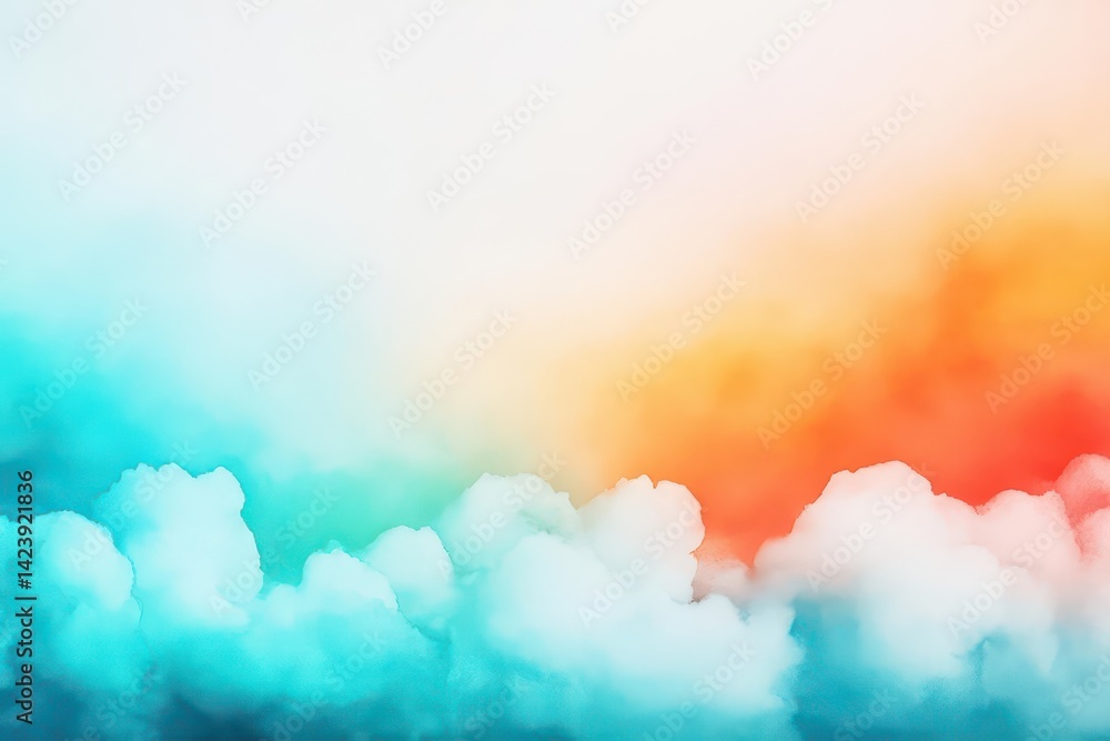 Poster vibrant and colorful cloudy skies displaying a stunning array of colors perfect for wallpapers invok