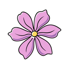 creeping phlox flower icon, creeping phlox flower vector illustration-simple illustration of creeping phlox flower, perfect for creeping phlox flower logos and icons