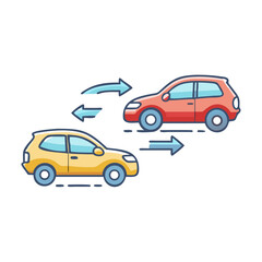 Fototapeta premium crossover icon, crossover vector illustration-simple illustration of crossover, perfect for crossover logos and icons