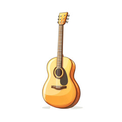 Fototapeta premium Acoustic guitar illustration a musical instrument for playing music