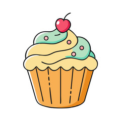 cupcake icon, cupcake vector illustration-simple illustration of cupcake, perfect for cupcake logos and icons