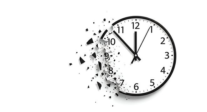 Time Exploding: A Graphic Representation of Time Running Out