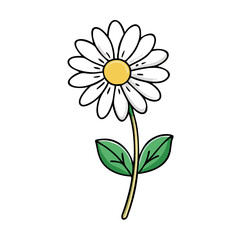 daisy flower icon, daisy flower vector illustration-simple illustration of daisy flower, perfect for daisy flower logos and icons