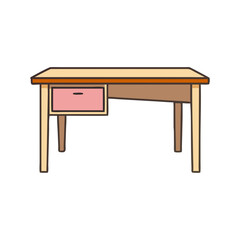 desk icon, desk vector illustration-simple illustration of desk, perfect for desk logos and icons