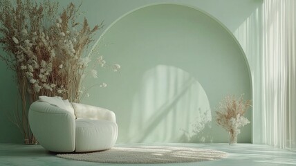 modern living white sofa. generative ai