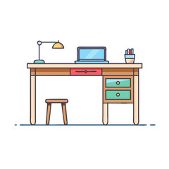 desk icon, desk vector illustration-simple illustration of desk, perfect for desk logos and icons