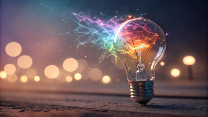 Light bulb idea innovation creative inspiration energy concept design thinking