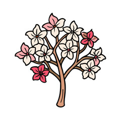dogwood tree icon, dogwood tree vector illustration-simple illustration of dogwood tree, perfect for dogwood tree logos and icons