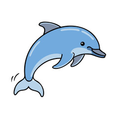 Fototapeta premium dolphin icon, dolphin vector illustration-simple illustration of dolphin, perfect for dolphin logos and icons