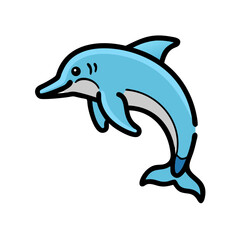 dolphin icon, dolphin vector illustration-simple illustration of dolphin, perfect for dolphin logos and icons