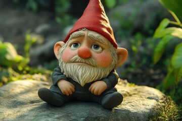 wooden statue of a man on green