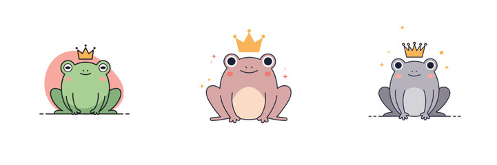 Fototapeta premium Frog with Crown: Royal amphibian in fantasy animal kingdom concept