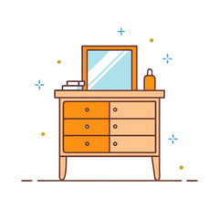 dresser icon, dresser vector illustration-simple illustration of dresser, perfect for dresser logos and icons