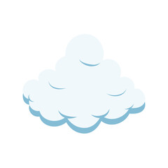 Simple Cloud Icon. Flat Weather Vector Illustration