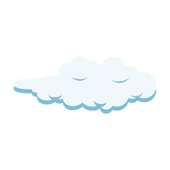Simple Cloud Icon. Flat Weather Vector Illustration