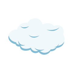 Simple Cloud Icon. Flat Weather Vector Illustration