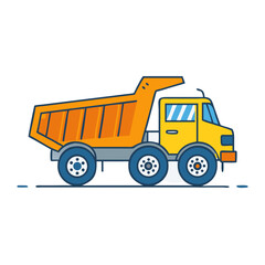 dump truck icon, dump truck vector illustration-simple illustration of dump truck, perfect for dump truck logos and icons
