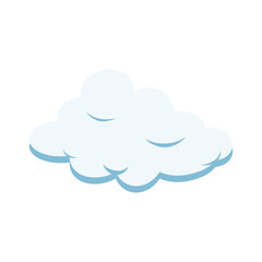 Simple Cloud Icon. Flat Weather Vector Illustration