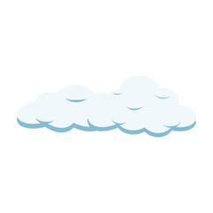 Simple Cloud Icon. Flat Weather Vector Illustration