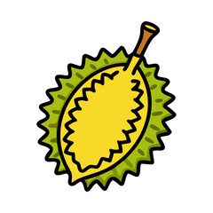 durian fruit icon, durian fruit vector illustration-simple illustration of durian fruit, perfect for durian fruit logos and icons