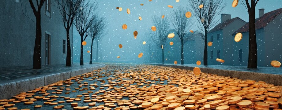 Long Term Earning Plan Autumn leaves scattered on a tranquil street. sustainable income plan