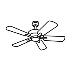 Ceiling Fan with Blades Icon