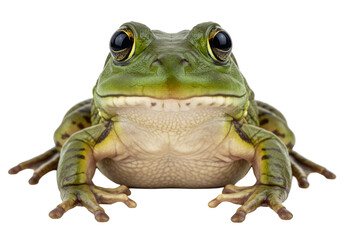 Obraz premium Close-Up Portrait Of A Green Frog With Detailed Skin Texture