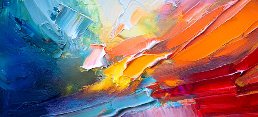 Abstract background art painting colorful oil paint on canvas.
