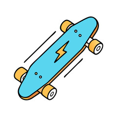 electric skateboard icon, electric skateboard vector illustration-simple illustration of electric skateboard, perfect for electric skateboard logos and icons