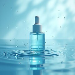 skincare jar and bottle placed on bathtub edge with foam and bubbles visible soft towels and soap nearby warm light from a window calm home spa setting no text no visible label
