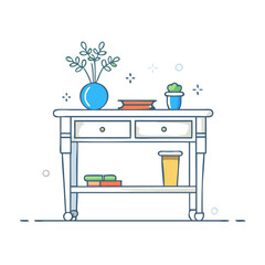 entryway table icon, entryway table vector illustration-simple illustration of entryway table, perfect for entryway table logos and icons