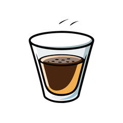 espresso shot icon, espresso shot vector illustration-simple illustration of espresso shot, perfect for espresso shot logos and icons