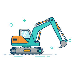 excavator icon, excavator vector illustration-simple illustration of excavator, perfect for excavator logos and icons