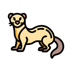 ferret icon, ferret vector illustration-simple illustration of ferret, perfect for ferret logos and icons