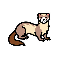 ferret icon, ferret vector illustration-simple illustration of ferret, perfect for ferret logos and icons