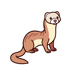 ferret icon, ferret vector illustration-simple illustration of ferret, perfect for ferret logos and icons