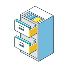 filing cabinet icon, filing cabinet vector illustration-simple illustration of filing cabinet, perfect for filing cabinet logos and icons